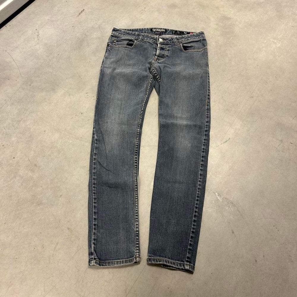 Y2K‎ Lip Service Grey Grunge Style Jeans